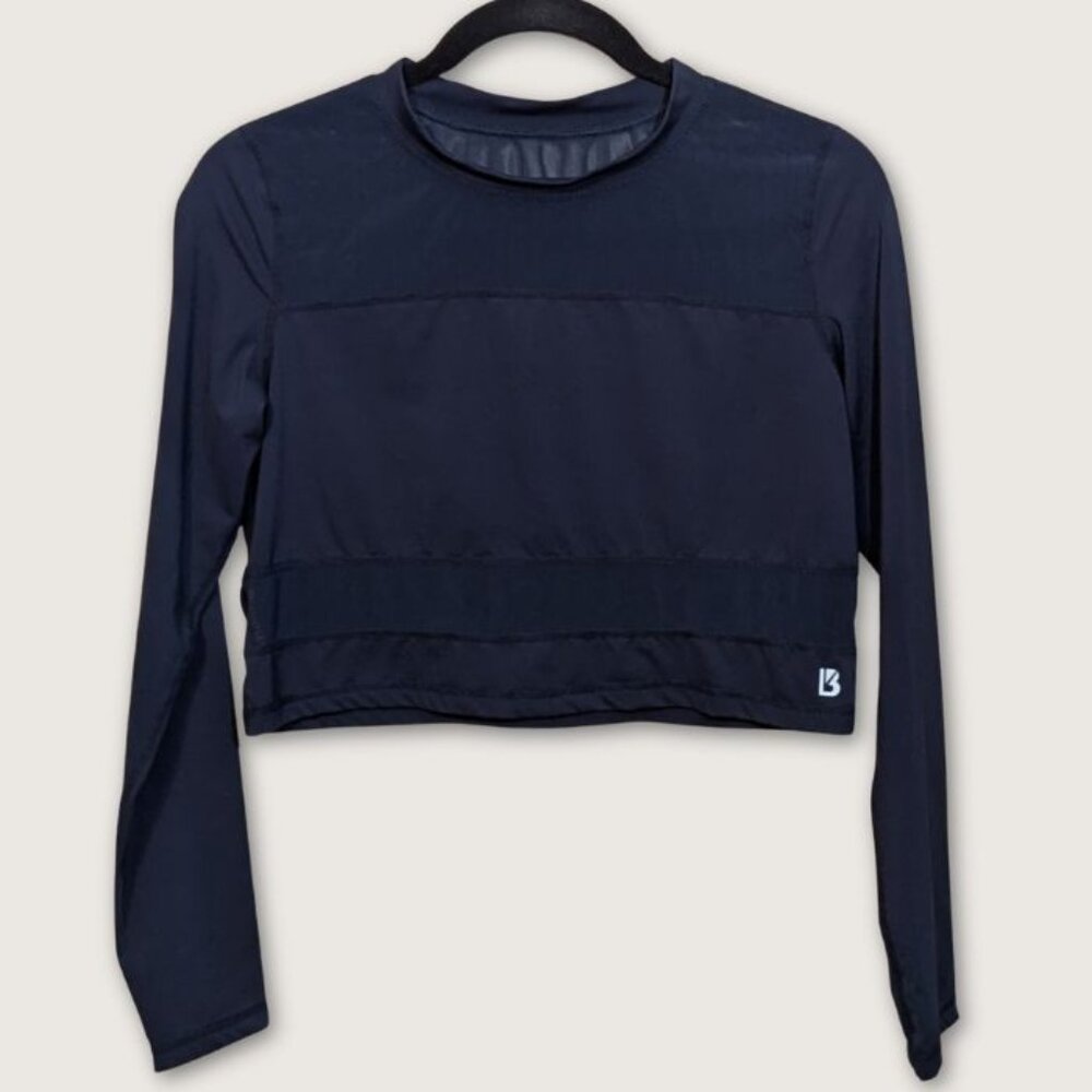 Buffbunny Collection | Mesh Panel Cropped Long Sleeve